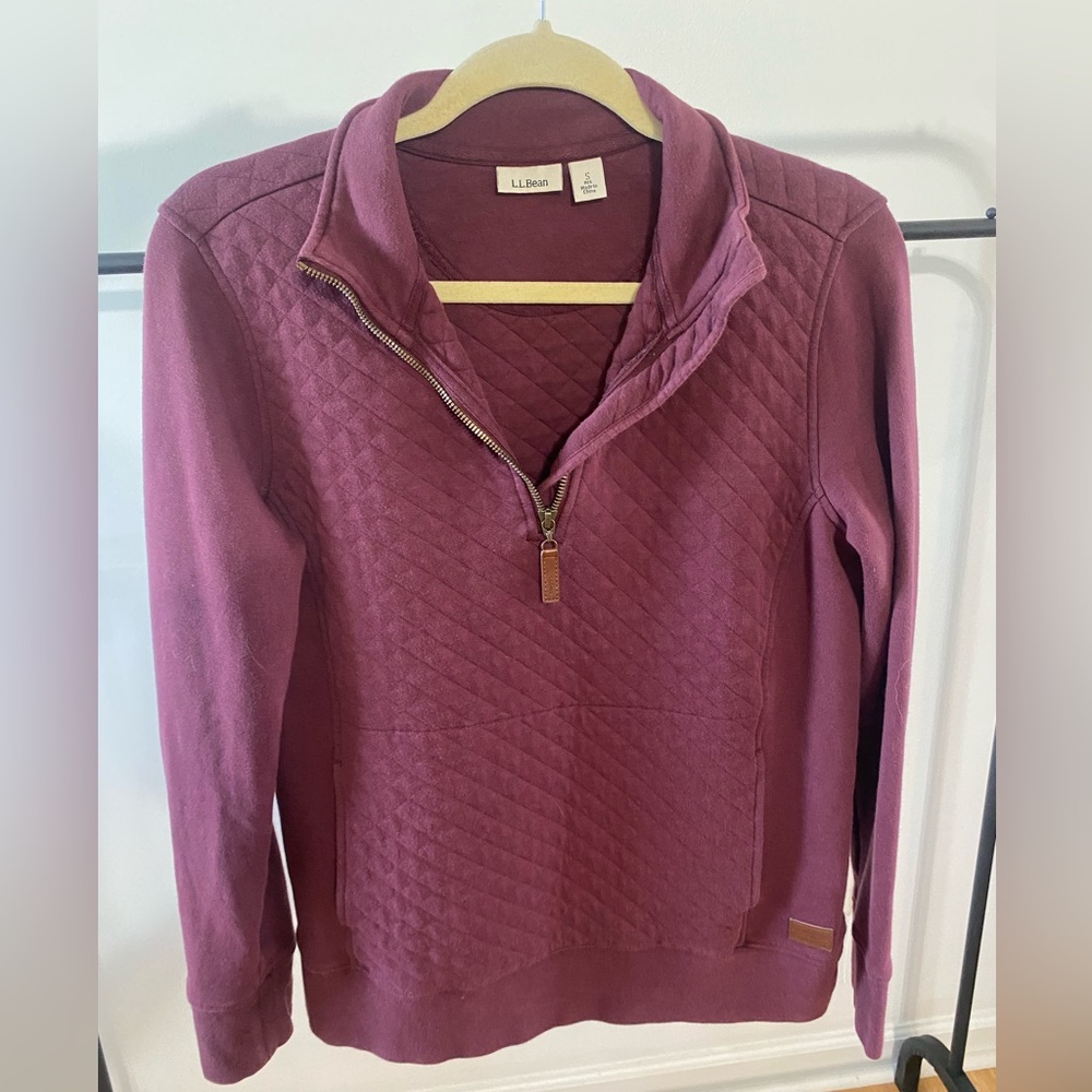 L.L.Bean Women's Quilted Quarter-Zip Pullover